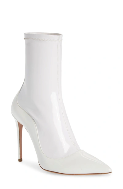 Shop Aquazzura Zen Stretch Bootie In White