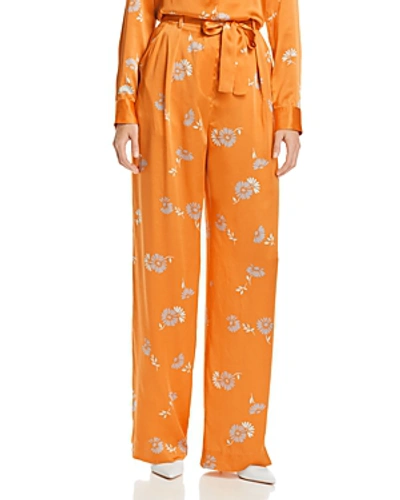 Shop Equipment Evonne Silk Pants In Orange