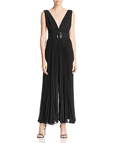 Shop Fame And Partners The Wilcox Sleeveless Pleated Jumpsuit In Black