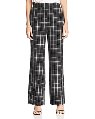 Shop Fame And Partners The Holt Plaid Wide-leg Pants - 100% Exclusive In Black/white