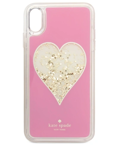 Shop Kate Spade New York Heart Liquid Glitter Iphone Xs Max Case In Multi