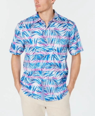 Shop Tommy Bahama Men's Mai Le-lei Hawaiian Shirt In Blue