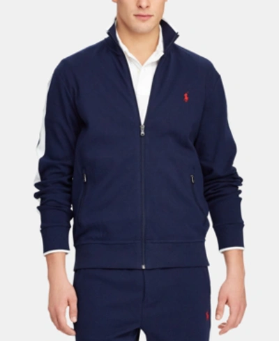 Shop Polo Ralph Lauren Men's Soft Cotton Track Jacket In French Navy