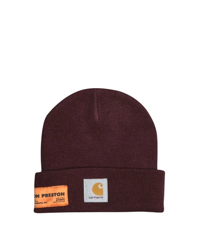 Shop Heron Preston Carhartt Beanie In Rosso