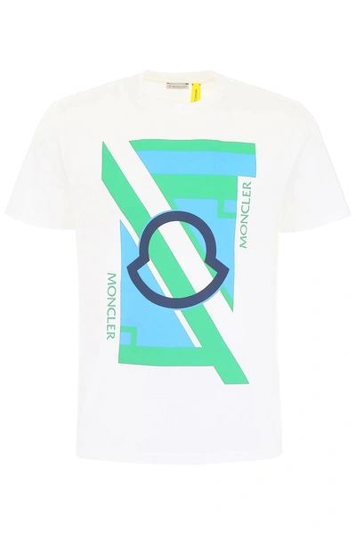 Shop Moncler Genius 5 Logo T-shirt In Bianco|bianco