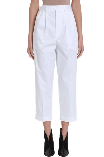 Shop Isabel Marant Greyson Trousers In White