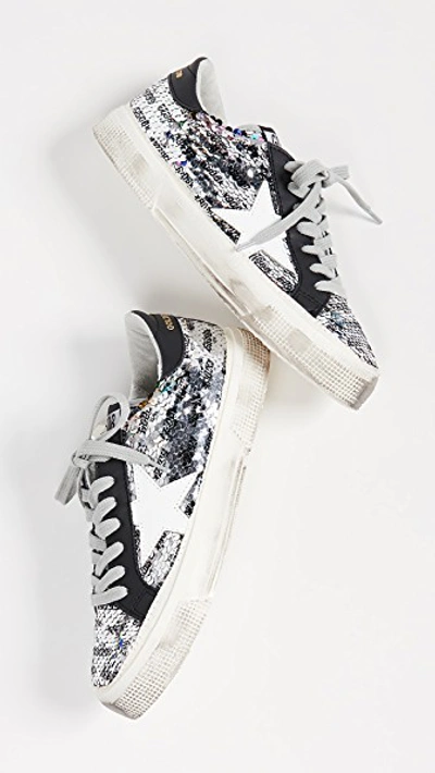 Shop Golden Goose May Sneakers In Rainbow/silver