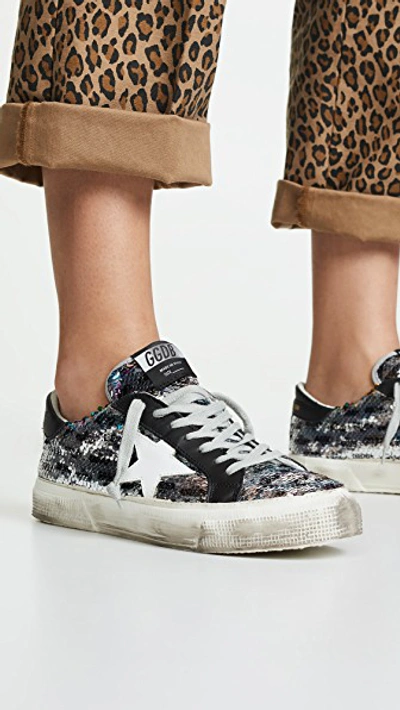 Shop Golden Goose May Sneakers In Rainbow/silver