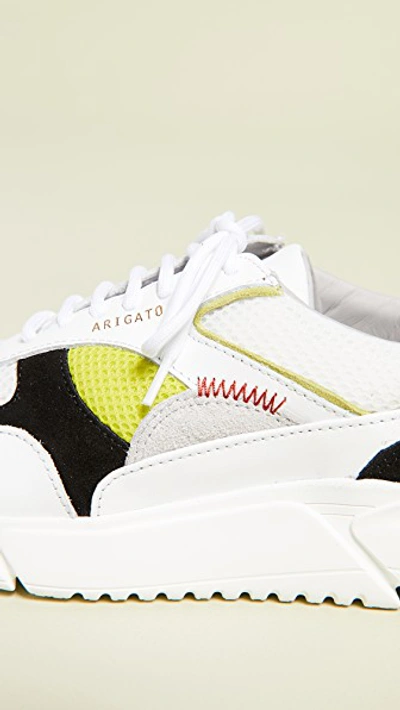 Shop Axel Arigato Genesis Sneakers In White/black/yellow