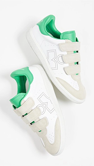 Shop Isabel Marant Beth Velcro Sneakers In Green