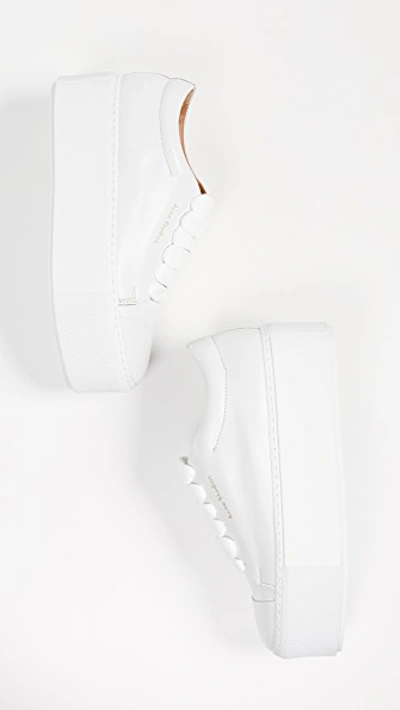 Shop Acne Studios Drihanna Logo Sneakers In White/white