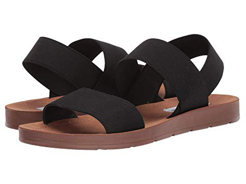 steve madden black stretch sandals