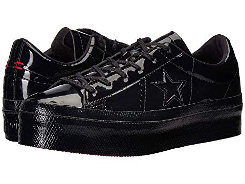 converse black patent