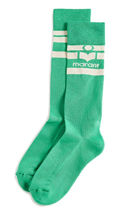 Shop Isabel Marant Viby Socks In Green