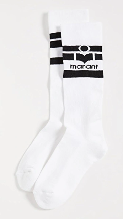 Shop Isabel Marant Viby Socks In White