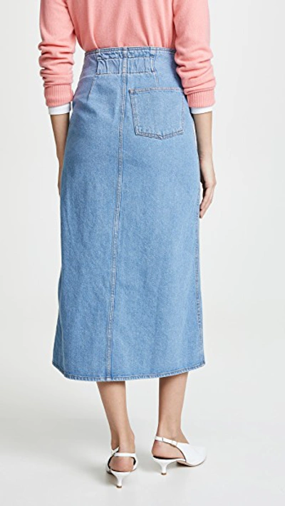 Shop Nanushka Alma Skirt In 90's Blue