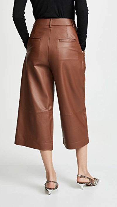 Shop Tibi Stella Culottes In Chocolate Brown