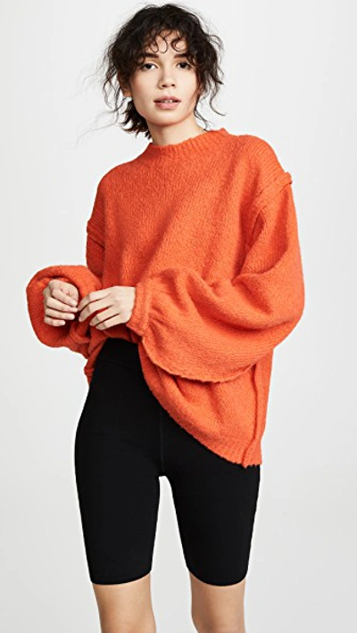 Shop Acne Studios Kiara Sweater In Coral Red