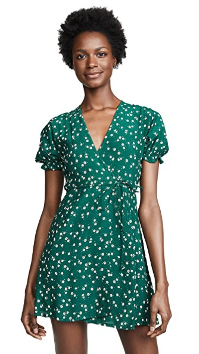 Shop Faithfull The Brand Mira Dress In Betina Floral Print Green