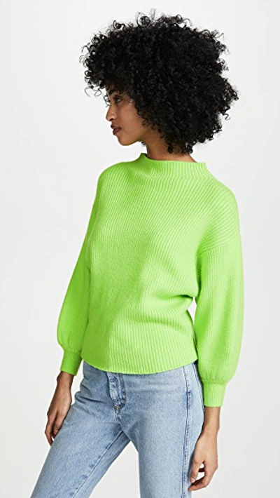 Shop Line & Dot Neon Alder Sweater In Neon Green