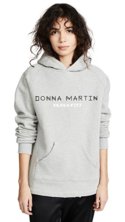 Shop Baja East Donna Martin Hoodie In Grey