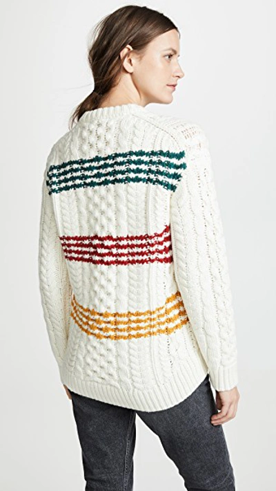 Shop Rag & Bone Mindy Crew Sweater In Ivory