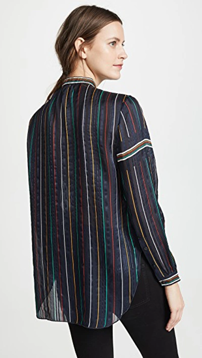 Shop Rag & Bone Austin Shirt In Black Stripe