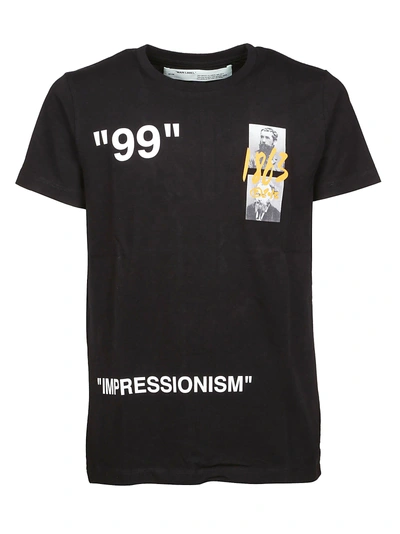 Shop Off-white "impressionism" T-shirt In Black Multicolor