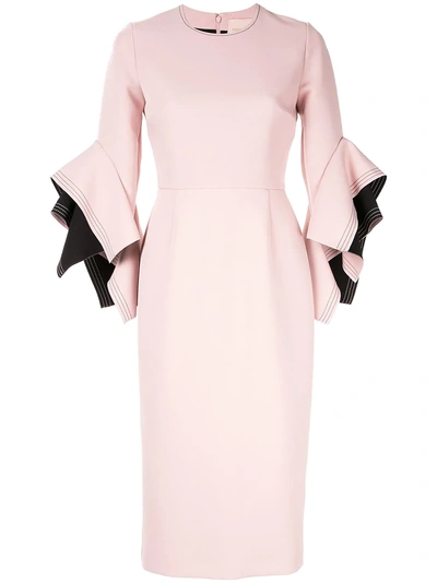 Shop Roksanda Ronda Midi Dress - Pink