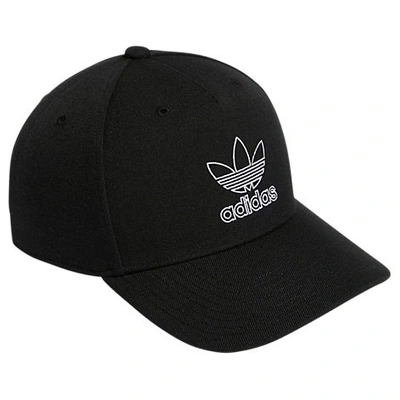 Shop Adidas Originals Men's Originals Dart Precurved Snapback Hat, Black - Size Osfm