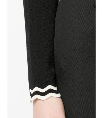 Shop Proenza Schouler Black Zig Zag Knit Top