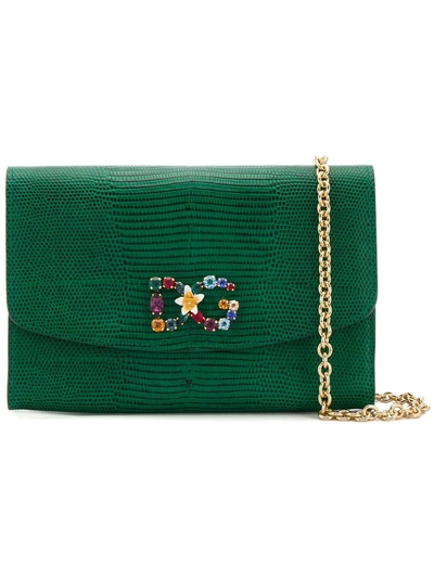 Shop Dolce & Gabbana Dg Clutch Bag - Green