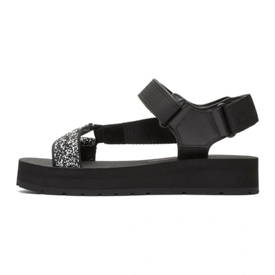 Shop Prada Black Velcro Nomad Sandals