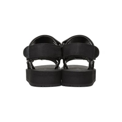 Shop Prada Black Velcro Nomad Sandals