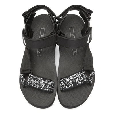 Shop Prada Black Velcro Nomad Sandals