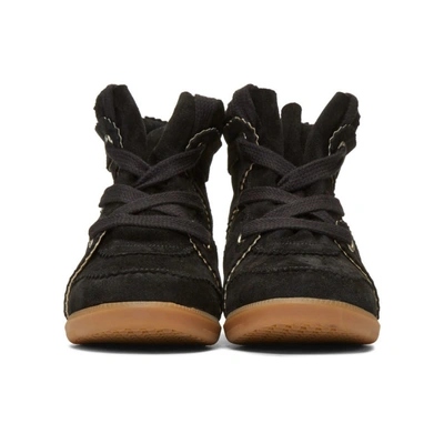 Shop Isabel Marant Black Bobby Wedge Sneakers