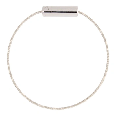 Shop Le Gramme Silver Polished Le 5 Grammes Cable Bracelet