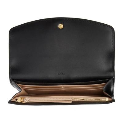 Shop Chloé Chloe Black Chloe C Long Wallet In 001 Black