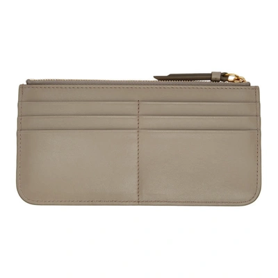 Shop Chloé Chloe Grey Tess Zipped Wallet In 23w Mottygr