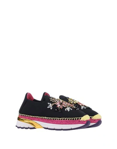 Shop Dolce & Gabbana Woman Sneakers Black Size 5.5 Viscose, Cotton, Polyamide, Elastane