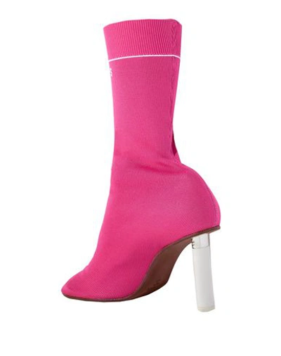 Shop Vetements Woman Ankle Boots Fuchsia Size 7 Polyamide In Pink