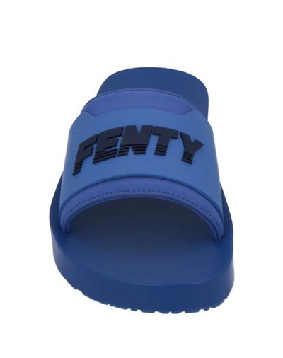Shop Fenty X Puma Fenty Puma By Rihanna Surf Slide Woman Sandals Bright Blue Size 8.5 Rubber