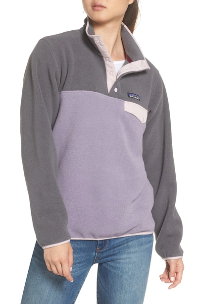 Shop Patagonia Synchilla Snap-t In Smokey Violet