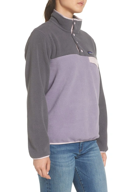 Shop Patagonia Synchilla Snap-t In Smokey Violet