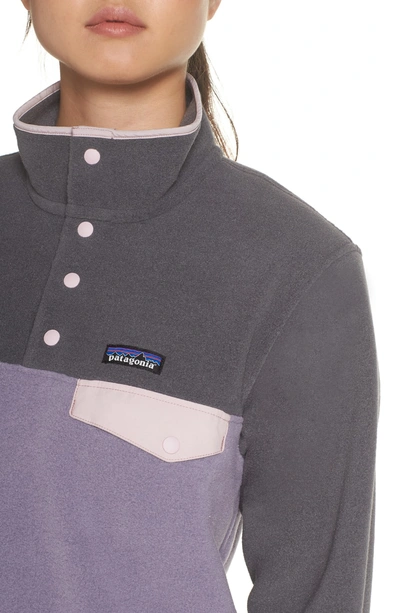 Shop Patagonia Synchilla Snap-t In Smokey Violet