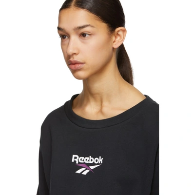 Shop Reebok Classics Black Vector Crewneck Sweatshirt