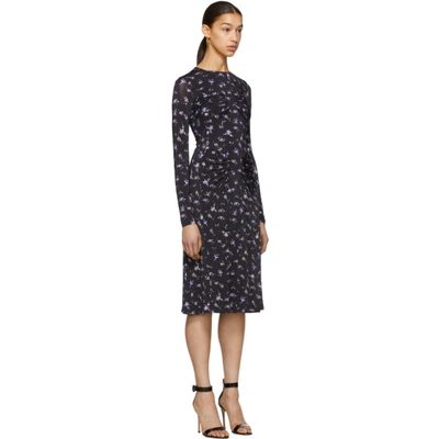 Shop Altuzarra Black And Purple Maria Teresa Dress In 001 Black