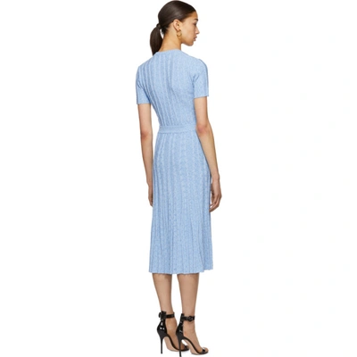 Shop Altuzarra Blue Knit Abelia Dress In 439 Hyacint