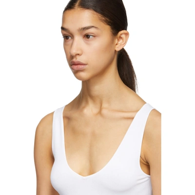 Shop Altuzarra White Knit Isola Bodysuit In 100 Optic W