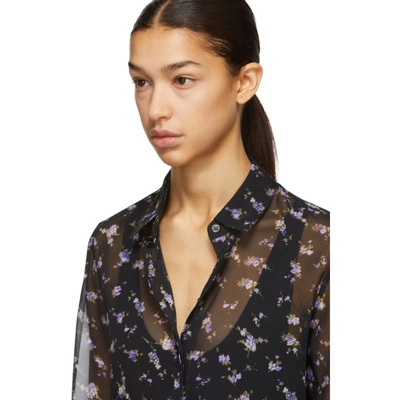 Shop Altuzarra Black And Purple Chika Shirt In 001 Black